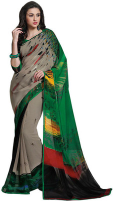 

Party Wear Dresses Printed Fashion Pure Chiffon Saree(Multicolor)
