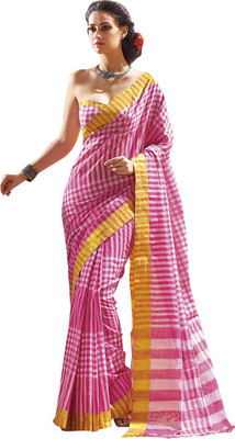 

Ishin Solid Fashion Cotton Saree(Pink)