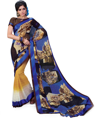 

Indianbeauty Self Design, Printed Bollywood Pure Georgette Saree(Multicolor)