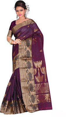 

Indianhandloom Woven Coimbatore Cotton Saree(Red), Maroon