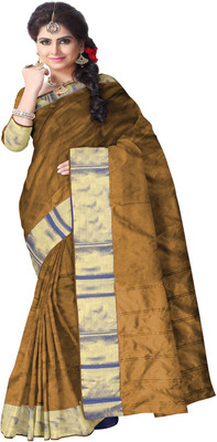 

Javuli Woven Arani Pattu Handloom Silk Cotton Blend Saree(Mustard, Gold), Gold;mustard