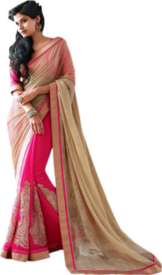 

Vishal Printed Fashion Chiffon, Georgette Saree(Brown, Pink), Chikoo pink