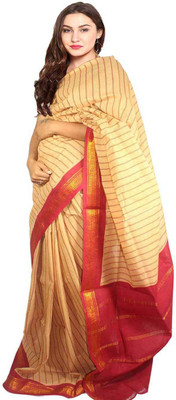 

Javuli Woven Madurai Handloom Cotton Saree(Beige)