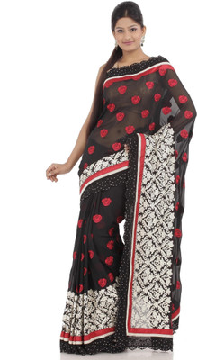 37% OFF on Chhabra 555 Printed Fashion Synthetic Georgette Saree(Black) 37% OFF on Chhabra 555 Printed Fashion Synthetic Georgette Saree(Black)
