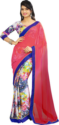 

LaazreeFashion Floral Print Daily Wear Handloom Georgette Saree(Multicolor)