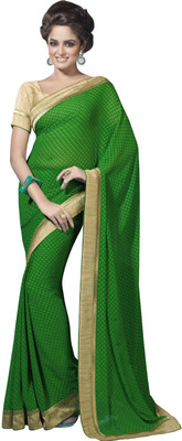 

Suvastram Printed Fashion Georgette Saree(Green)
