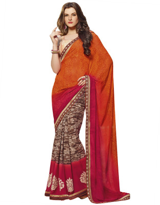 

Khushali Self Design, Embroidered Fashion Georgette Saree(Orange, Pink, Beige, Multicolor, Beige;multicolor;orange;pink