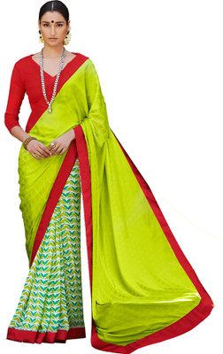 

Jiya Self Design, Printed Fashion Georgette, Crepe Saree(Green, Red, Multicolor), Green;multicolor;red