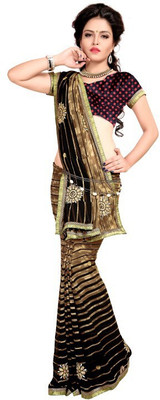 

Lovely Look Printed Daily Wear Georgette Saree(Multicolor), Multi