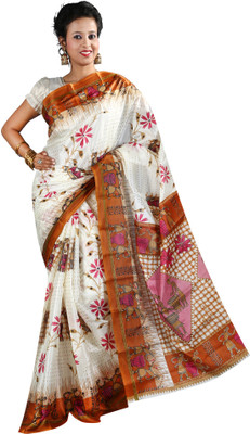 

Anushree Saree Self Design Fashion Silk Saree(Multicolor), Golden