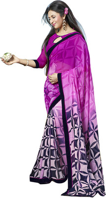 

Khushali Self Design, Printed Fashion Georgette Saree(Pink, Multicolor), Multicolor;pink