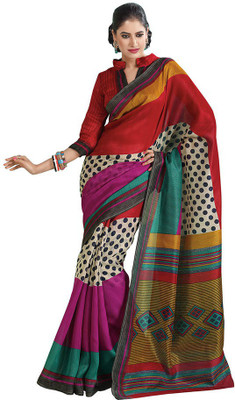 

Indian Wear Online Printed Fashion Cotton Saree(Multicolor)