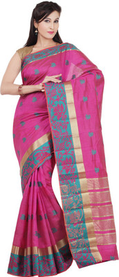 

Rani Saahiba Woven Fashion Tussar Silk Saree(Purple)