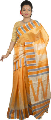 

Monidipa Self Design Fashion Silk Saree(Yellow)