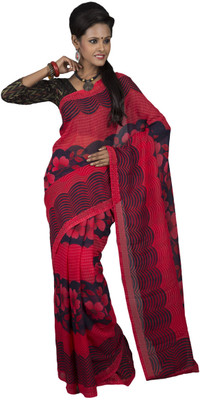 

Hawai Floral Print Fashion Georgette Saree(Multicolor)