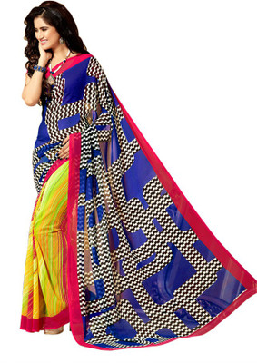 

Khushali Self Design, Printed Fashion Georgette Saree(Multicolor), Blue;multicolor;red