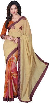 

Vishal Self Design Bollywood Chiffon Saree(Multicolor)