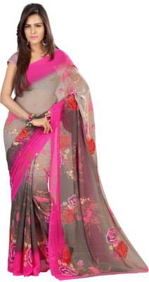 

Indian Wear Online Printed Fashion Georgette Saree(Multicolor), Multicolor78