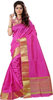 

E-Vastram Woven Fashion Tussar Silk Saree(Pink)