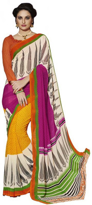 

Akshaya Fashons Printed Daily Wear Georgette Saree(Multicolor), Multi