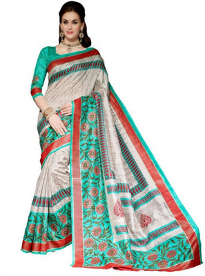 

Sunaina Printed Bhagalpuri Cotton Linen Blend Saree(Multicolor)