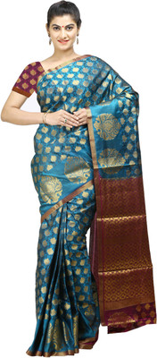 

Mimosa Printed Kanjivaram Art Silk Saree(Light Blue), Ananda
