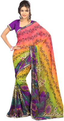 

Party Wear Dresses Printed Fashion Art Silk Saree(Multicolor), Multicolor137