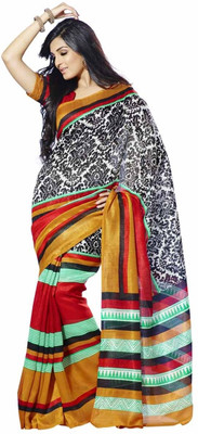 

Vipul Printed Bhagalpuri Art Silk Saree(Multicolor), Orange