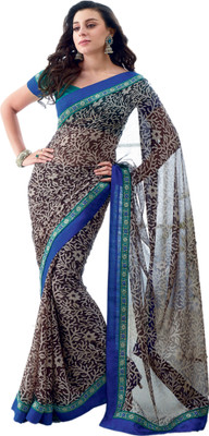 

Vishal Printed Fashion Chiffon Saree(Grey, Black)