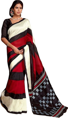 

Shree Vardhman Printed Bollywood Art Silk Saree(Multicolor), Black;red