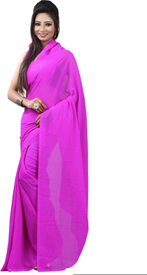 

Parisha Printed Fashion Georgette, Jacquard Saree(Purple)
