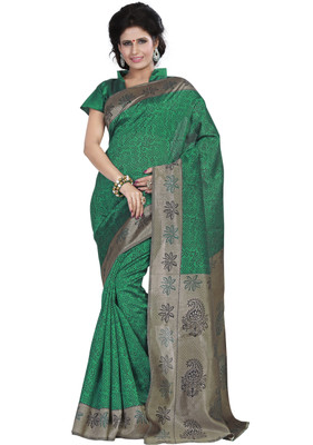 

JTInternational Printed Bhagalpuri Silk Saree(Multicolor)