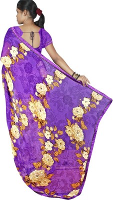 

Indian Wear Online Printed Fashion Chiffon Saree(Purple)