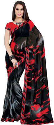

Party Wear Dresses Printed Fashion Pure Chiffon Saree(Multicolor), Multicolor552