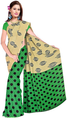 

Lovelylook Printed Fashion Georgette Saree(Multicolor), Beige;green