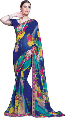 

Ridham Sarees Printed Fashion Handloom Georgette Saree(Multicolor)