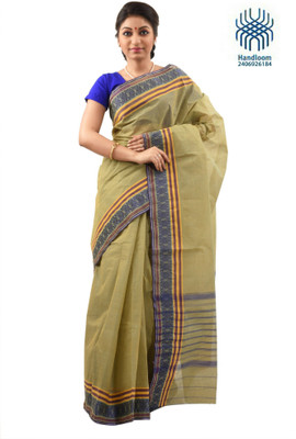

Tantuja Self Design Dhaniakhali Handloom Cotton Saree(Green)