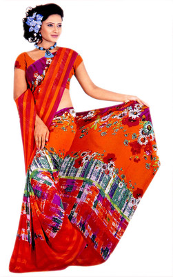 

Vardan Prints Printed Bollywood Synthetic Georgette Saree(Orange)