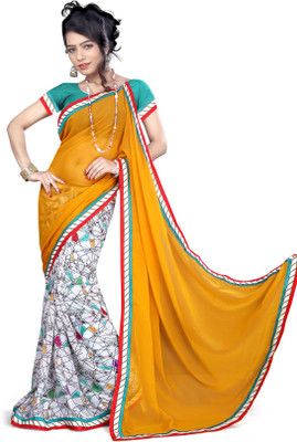 

Khushali Self Design, Printed Fashion Georgette Saree(Yellow, White, Green, Multicolor), Green;multicolor;white;yellow