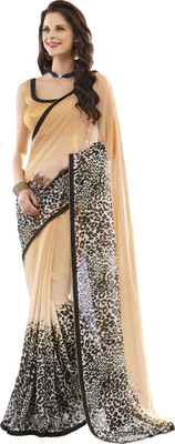 

Jiya Self Design Fashion Georgette Saree(Beige, Multicolor)