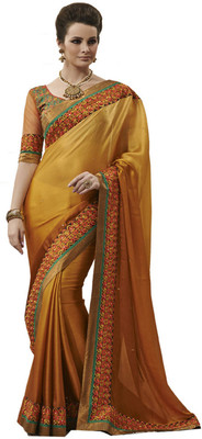 

Ewows Self Design Fashion Jacquard Saree(Gold)