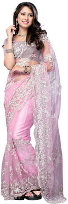 

Indian Wear Online Printed Fashion Net Saree(Multicolor), Multicolor556