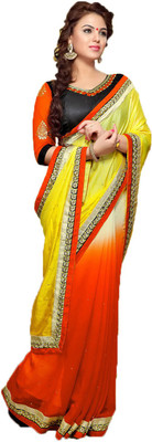 

Party Wear Dresses Embroidered Fashion Net Saree(Multicolor)