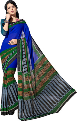 

Jiya Self Design, Printed Fashion Georgette Saree(Dark Blue, Multicolor)