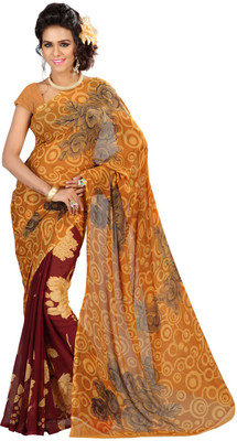 

Indian Wear Online Printed Fashion Georgette Saree(Multicolor), Multicolor27