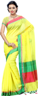 

Mimosa Woven Kanjivaram Cotton Saree(Gold), Light gold