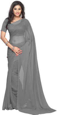 

Surupta Plain Fashion Georgette Saree(Grey), Light grey
