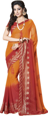 

Vishal Solid Fashion Georgette Saree(Red)