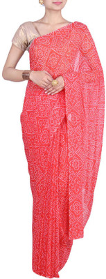 

Aaradhya Fashion Self Design Bandhani Georgette Saree(Pink), Peach