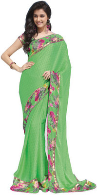 

Party Wear Dresses Printed Fashion Pure Chiffon Saree(Multicolor)